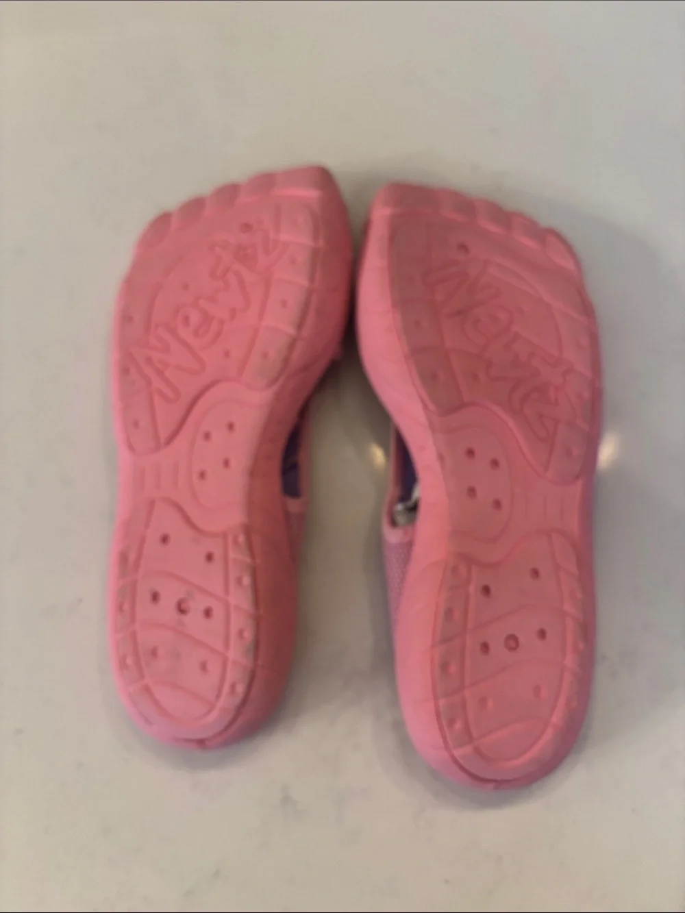 Pink Tie-Dye Water Shoes with Easy Slip-On Newtz brand. Big girls size6